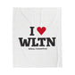 I Heart WLTN Velveteen Plush Blanket