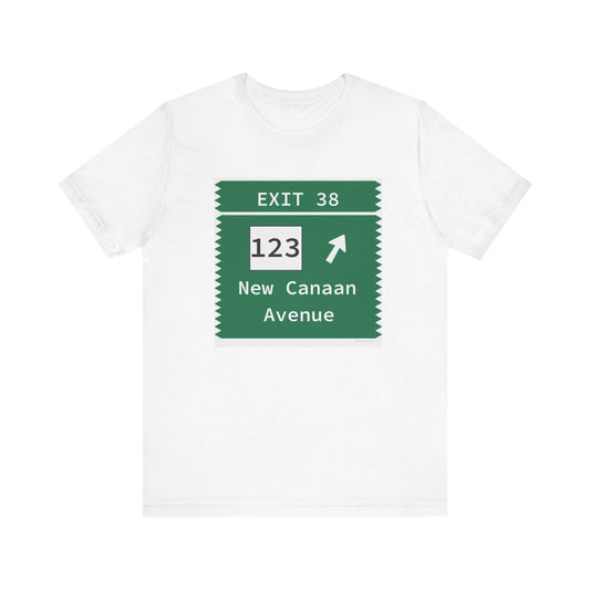 Vintage Merritt Parkway Exit 38 Sign Unisex Jersey Short Sleeve T-Shirt
