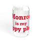 Monroe Is My Happy Place  Sipper Glass, 16oz