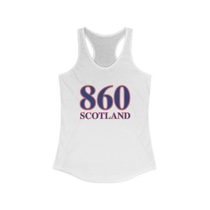 860 Scotland Red White & Blue Women's Ideal Racerback Tank Top