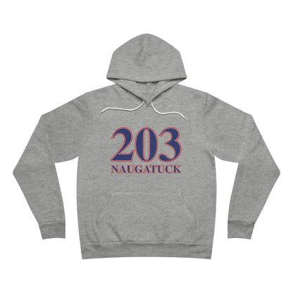 203 Naugatuck Red White & Blue Unisex Sponge Fleece Pullover Hoodie