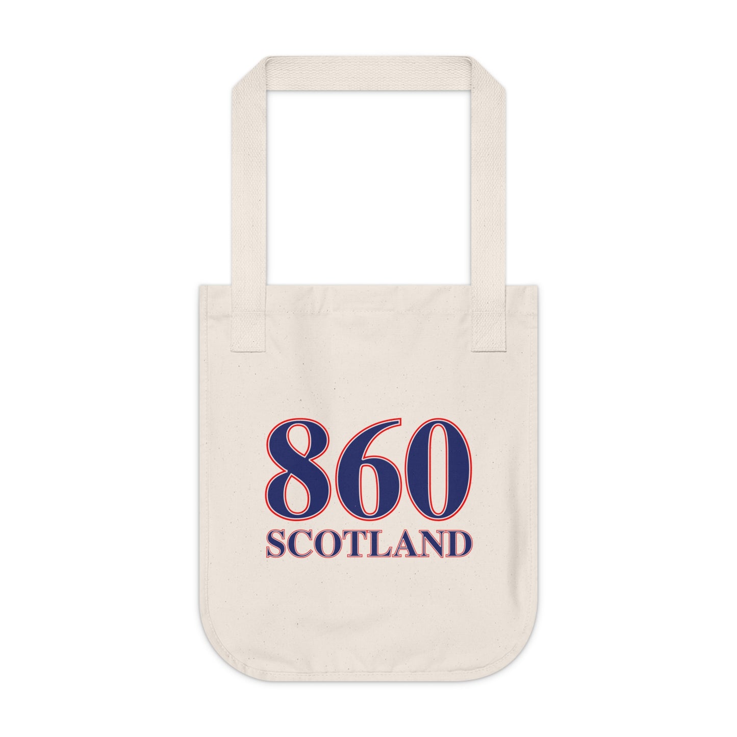860 Scotland Red, White & Blue  Organic Canvas Tote Bag
