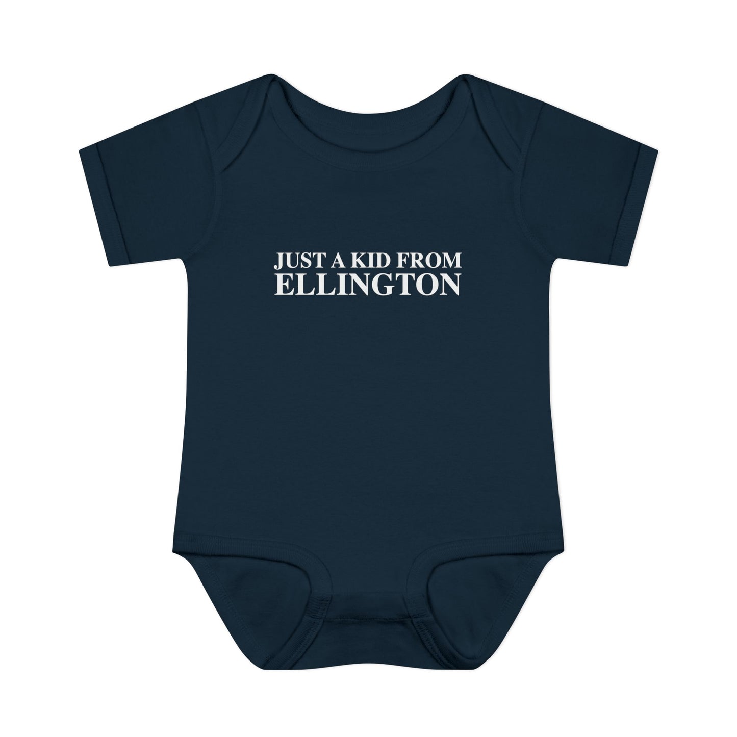 Just a kid from Ellington Infant Baby Rib Bodysuit