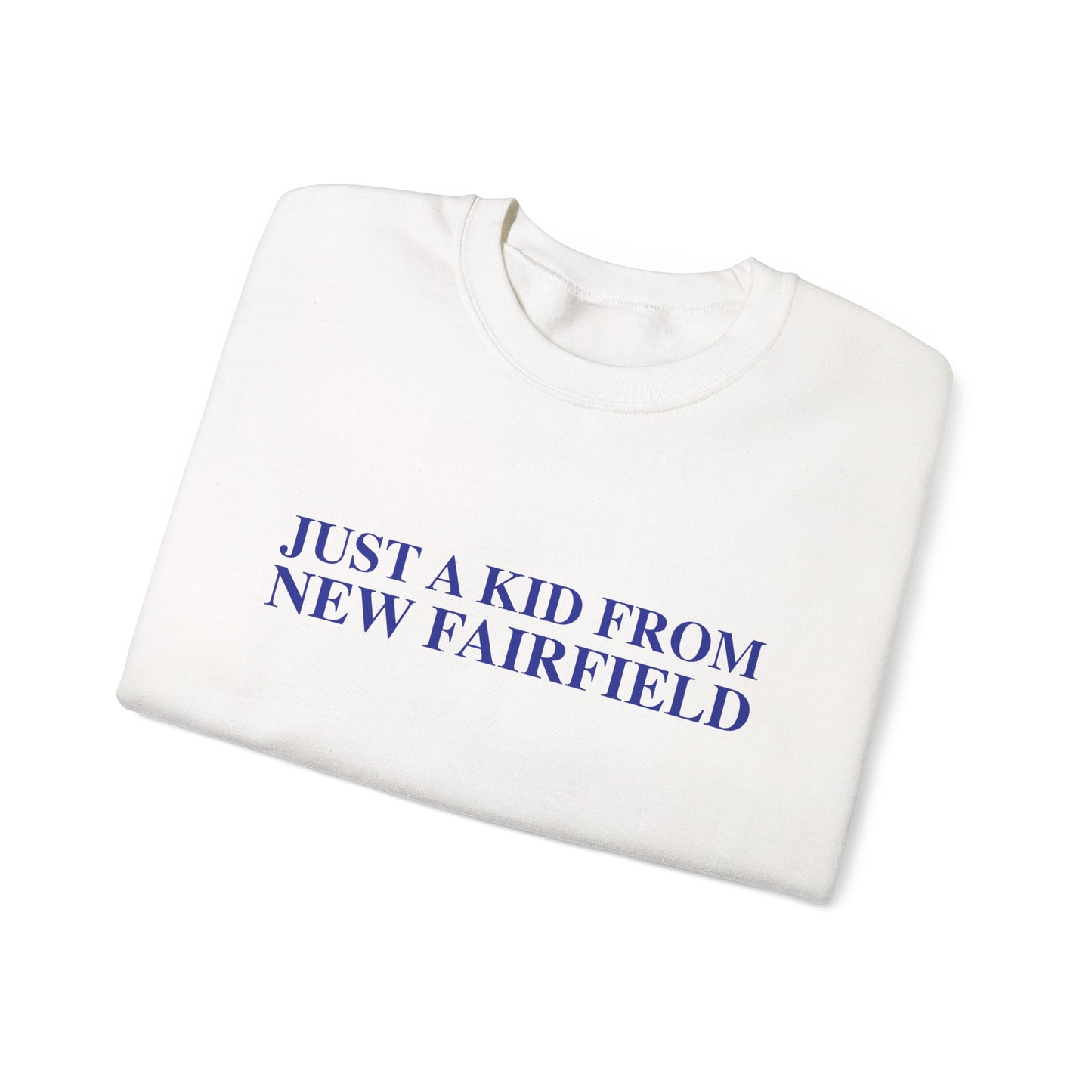 Just a kid from New Fairfield Unisex Heavy Blend™ Crewneck Sweatshirt