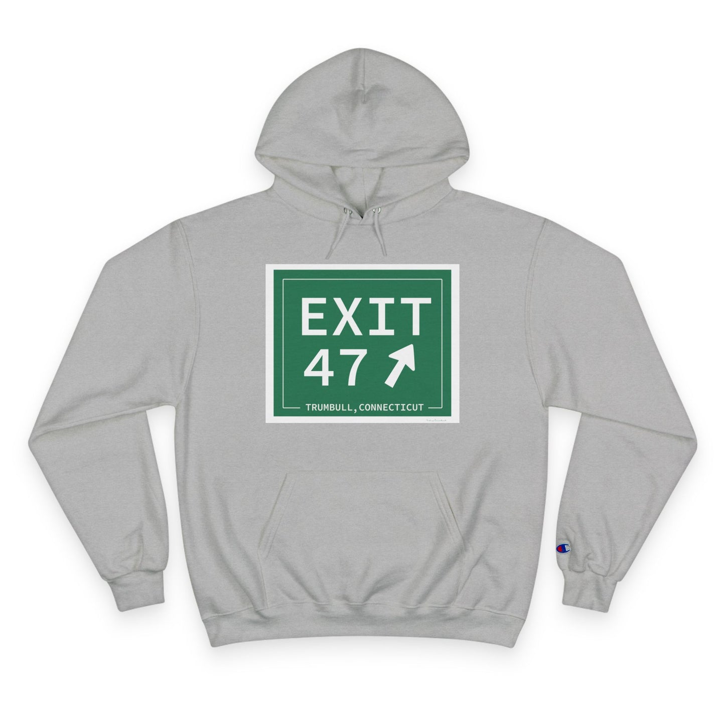 Vintage Exit 47 Merritt Parkway Sign Champion Hoodie