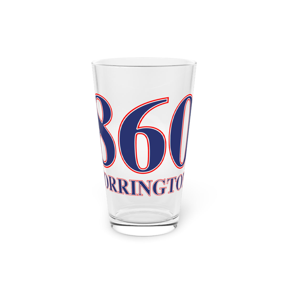 Torrington Red, White & Blue Pint Glass, 16oz