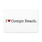 I Heart Compo Beach. Matte Canvas, Stretched, 1.25"