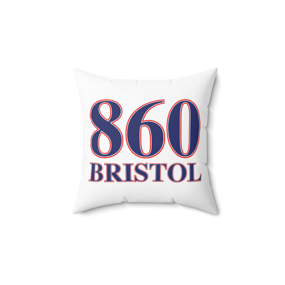 860 Bristol Red, White & Blue Spun Polyester Square Pillow
