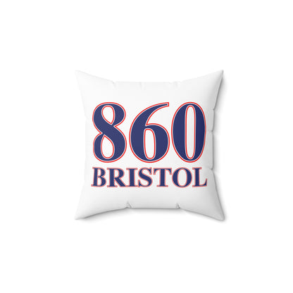 860 Bristol Red, White & Blue Spun Polyester Square Pillow