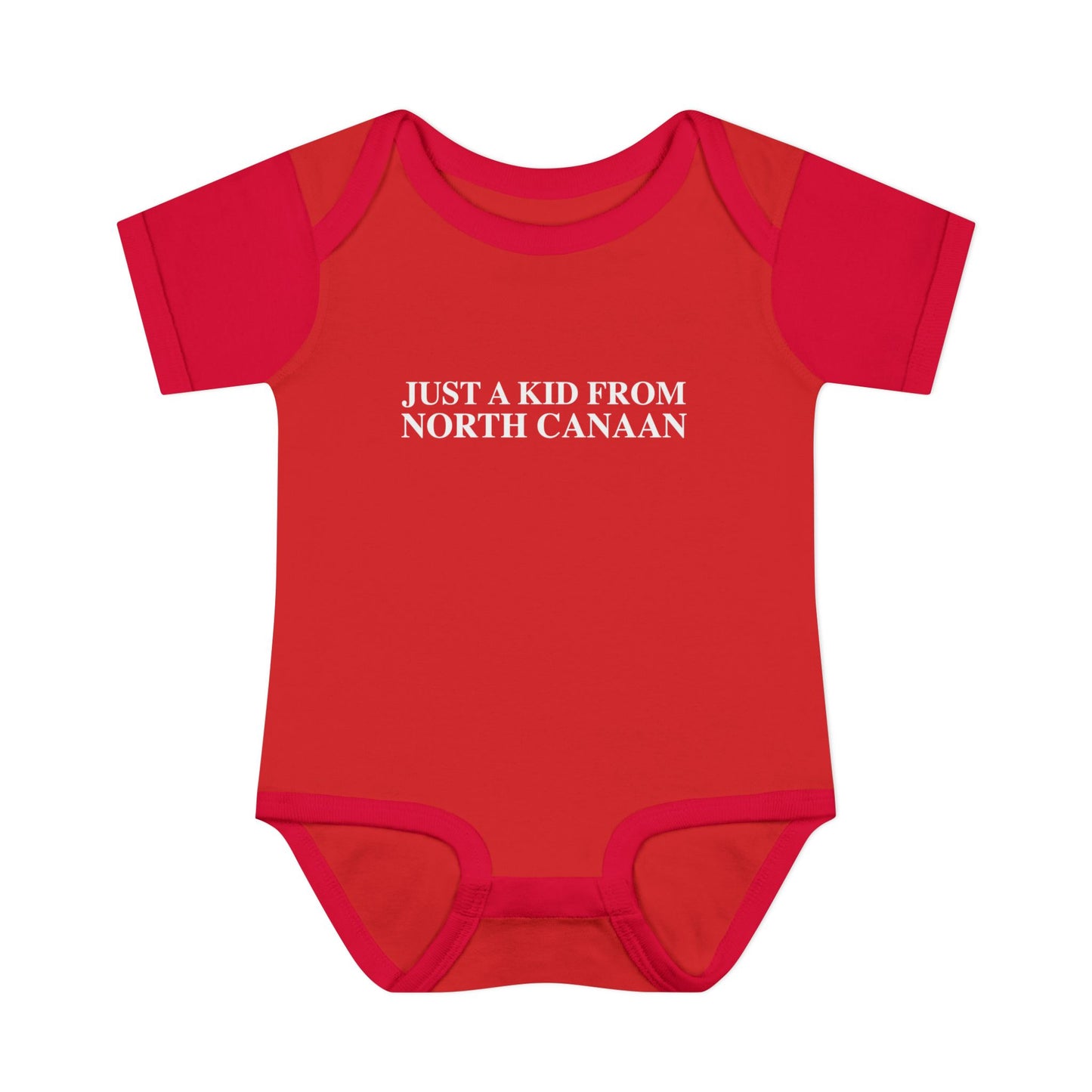 Just a kid from North Canaan Infant Baby Rib Bodysuit