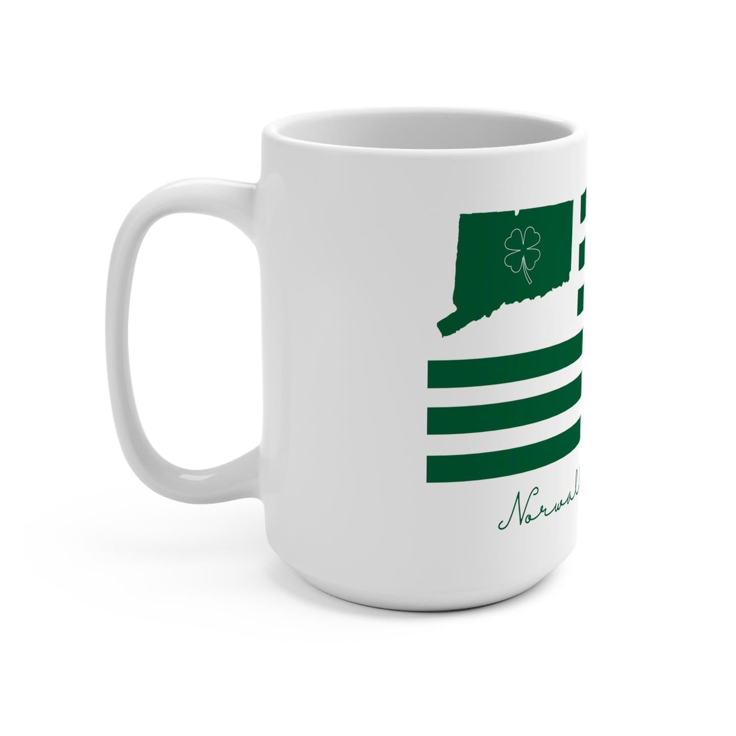 Norwalk Connecticut St. Patrick's Day Flag Mug 15oz