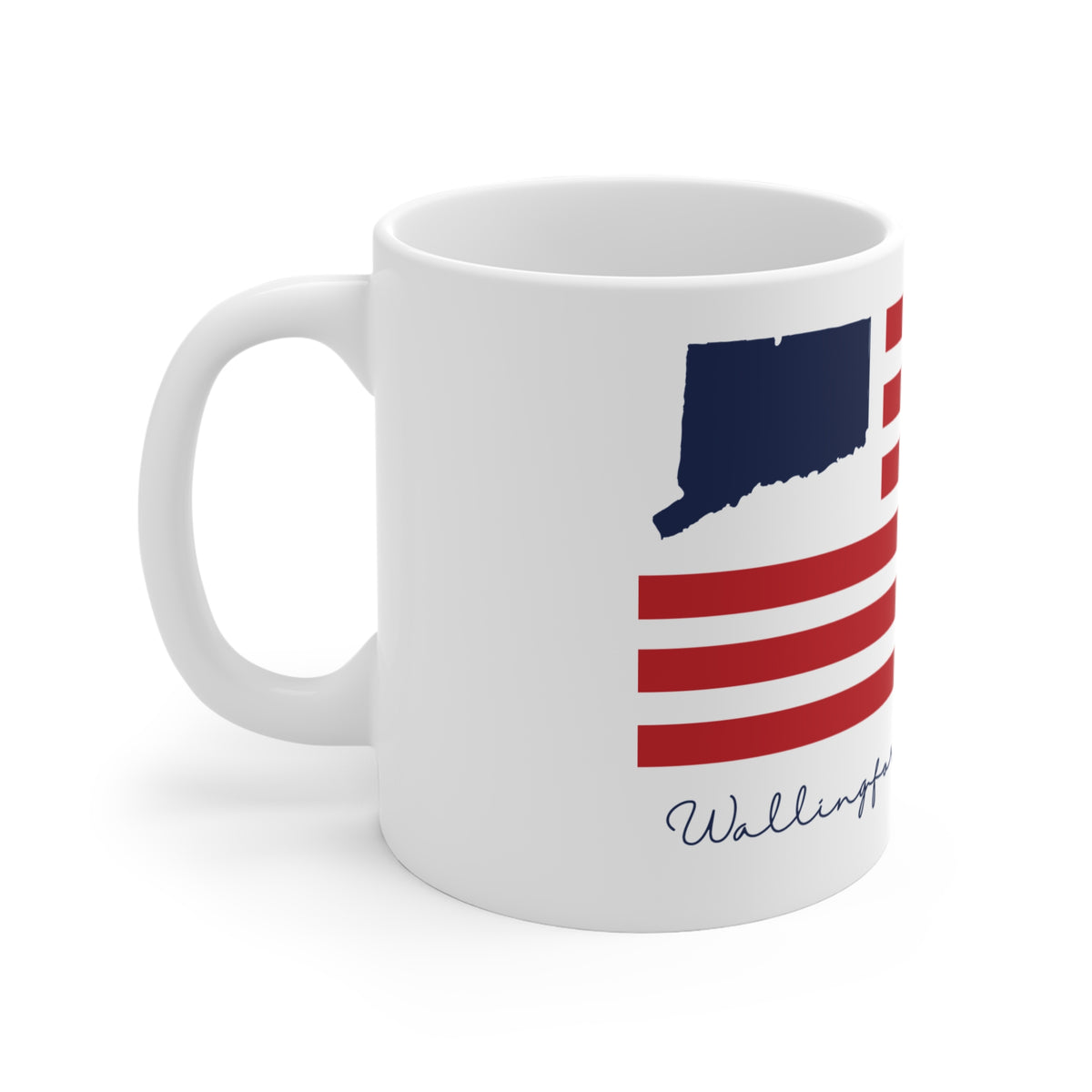 Wallingford Connecticut Flag  Mug 11oz