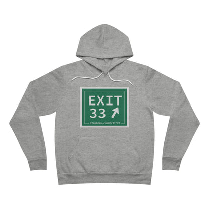Vintage Exit 33 Merritt Parkway Sign Unisex Sponge Fleece Pullover Hoodie