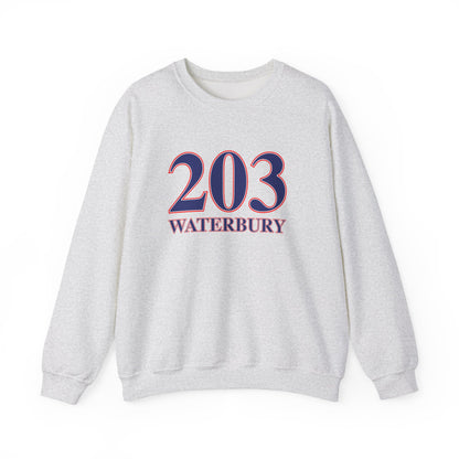 203 Waterbury Red, White & Blue Unisex Heavy Blend™ Crewneck Sweatshirt