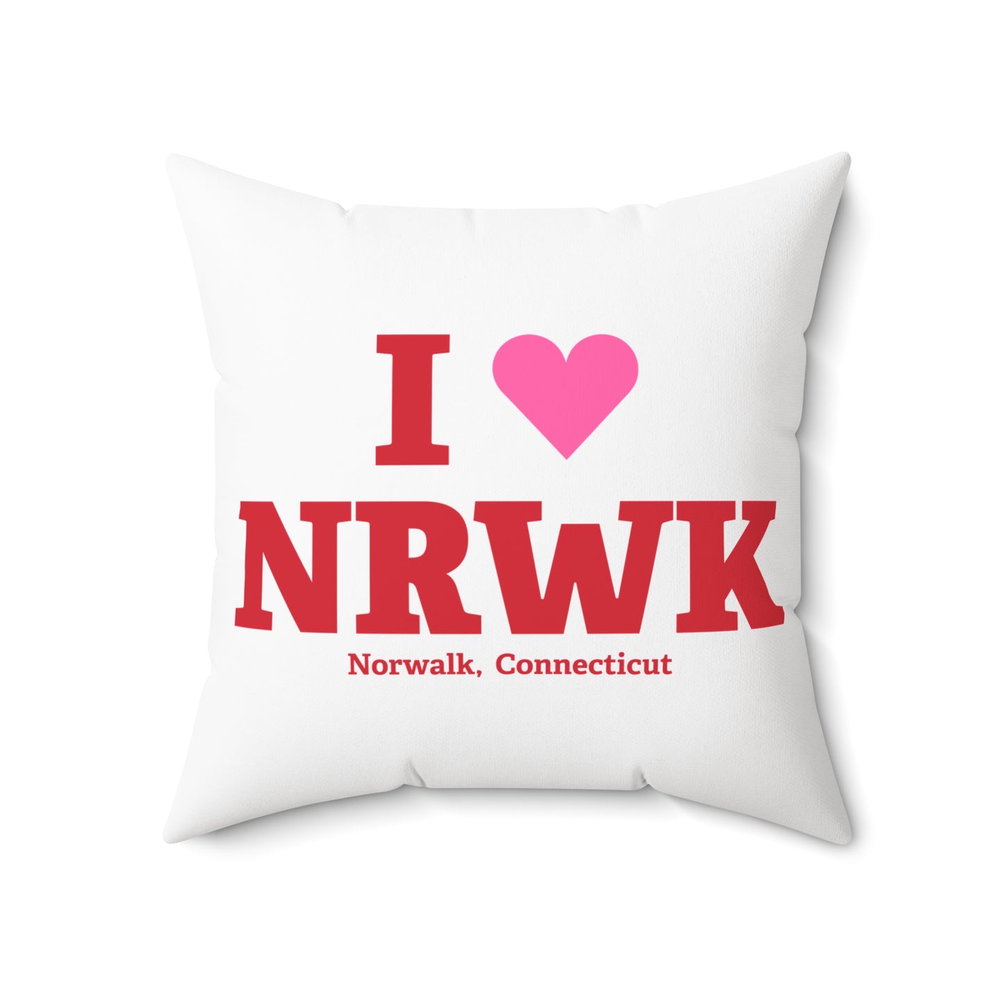 I Heart NRWK Spun Polyester Square Pillow