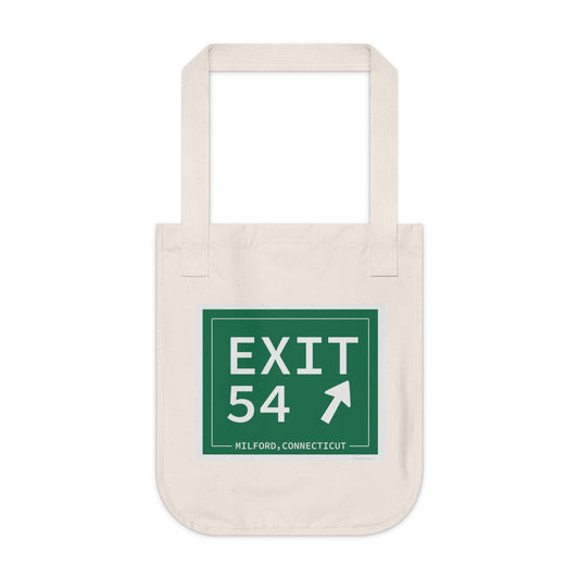 Vintage Exit 54  Merritt Parkway Sign Organic Canvas Tote Bag