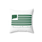 Greenwich Connecticut St Patrick’s Day Flag Spun Polyester Square Pillow