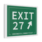 Vintage Exit 29 Merritt Parkway Sign Matte Canvas, Stretched, 1.25"