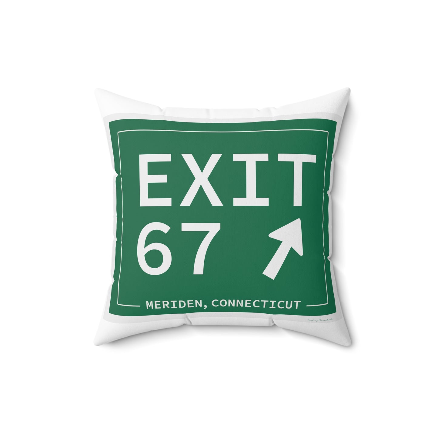 Vintage Exit 67 WCP Sign Spun Polyester Square Pillow