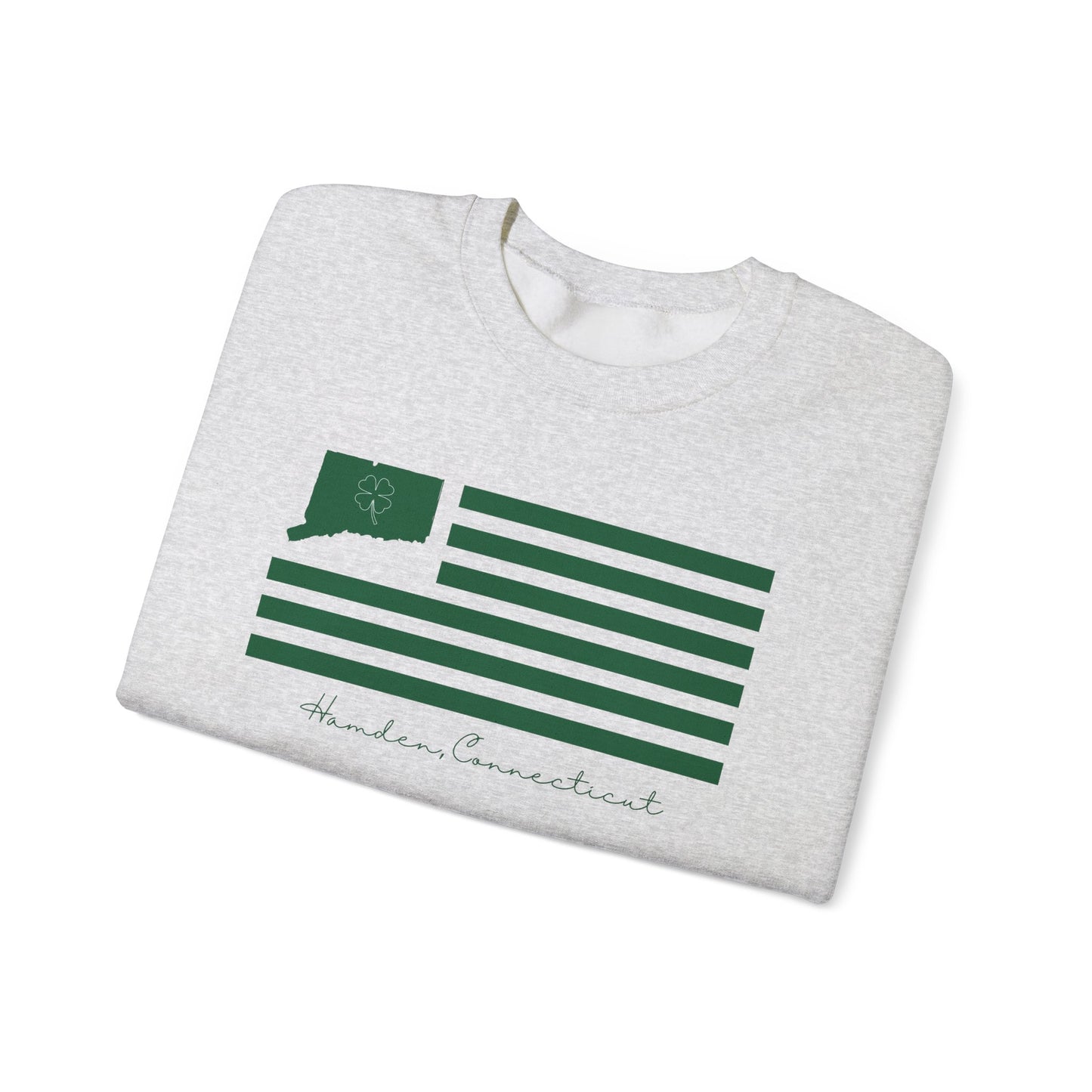 Hamden Connecticut St Patrick’s Day Flag Unisex Heavy Blend™ Crewneck Sweatshirt