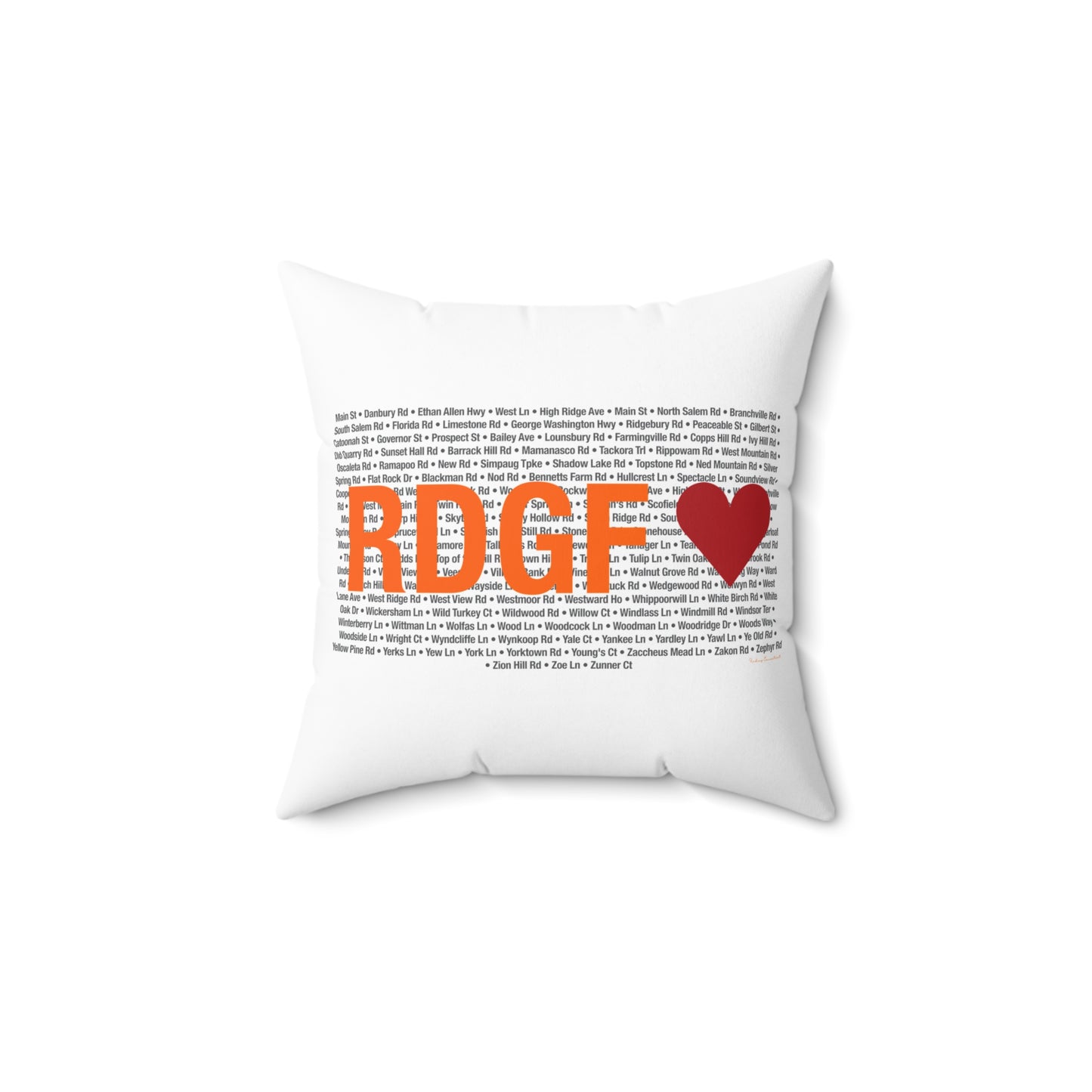 Ridgefield Love Spun Polyester Square Pillow