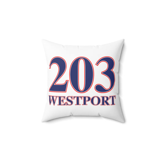 203 Westport Red White & Blue Spun Polyester Square Pillow