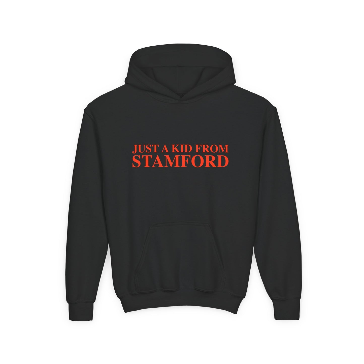 Just a kid from Stamford Youth Heavy Blend Hooded Sweatshirt
