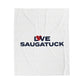 Love Saugatuck Velveteen Plush Blanket