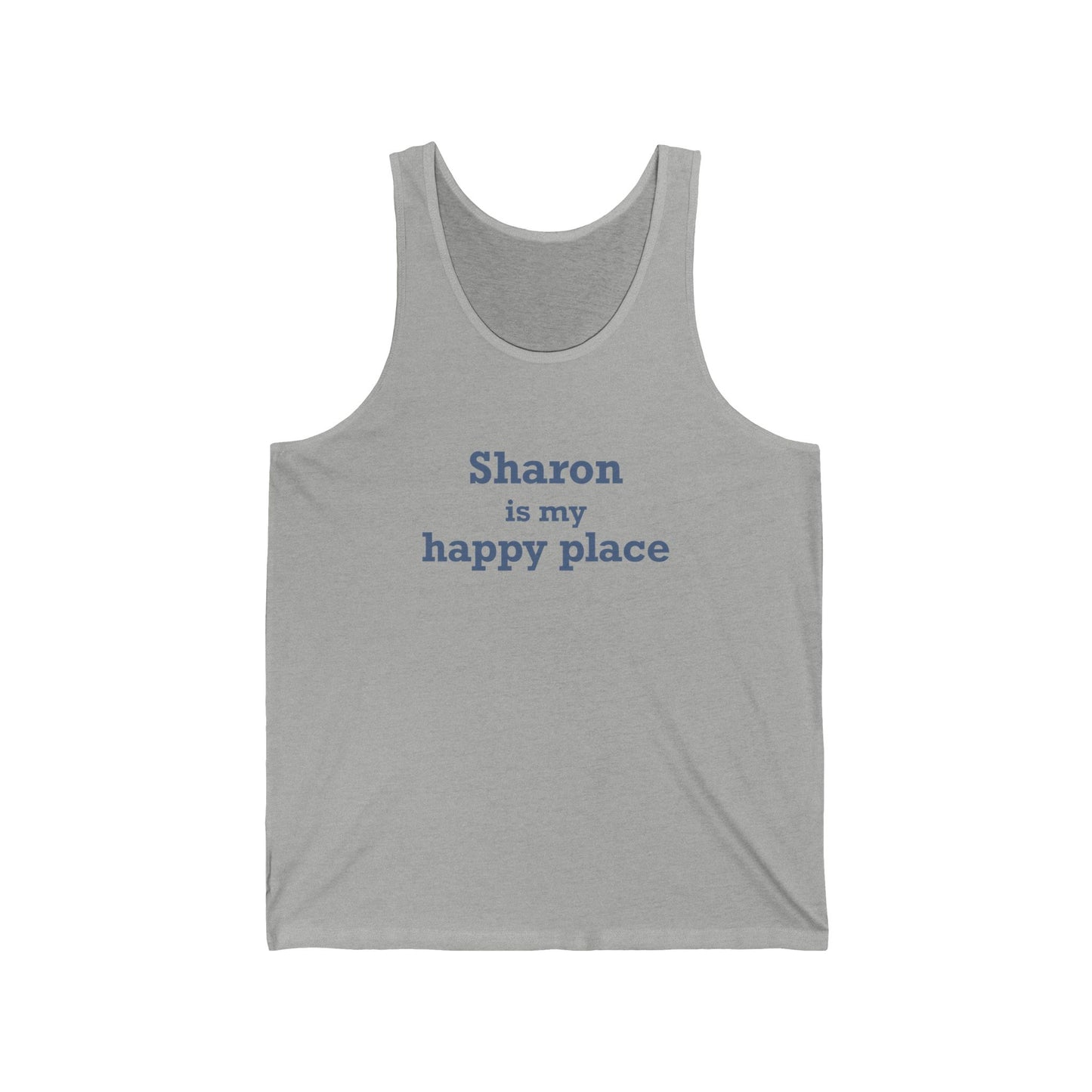 Sharon is My Happy Place Unisex Jersey Tank Top