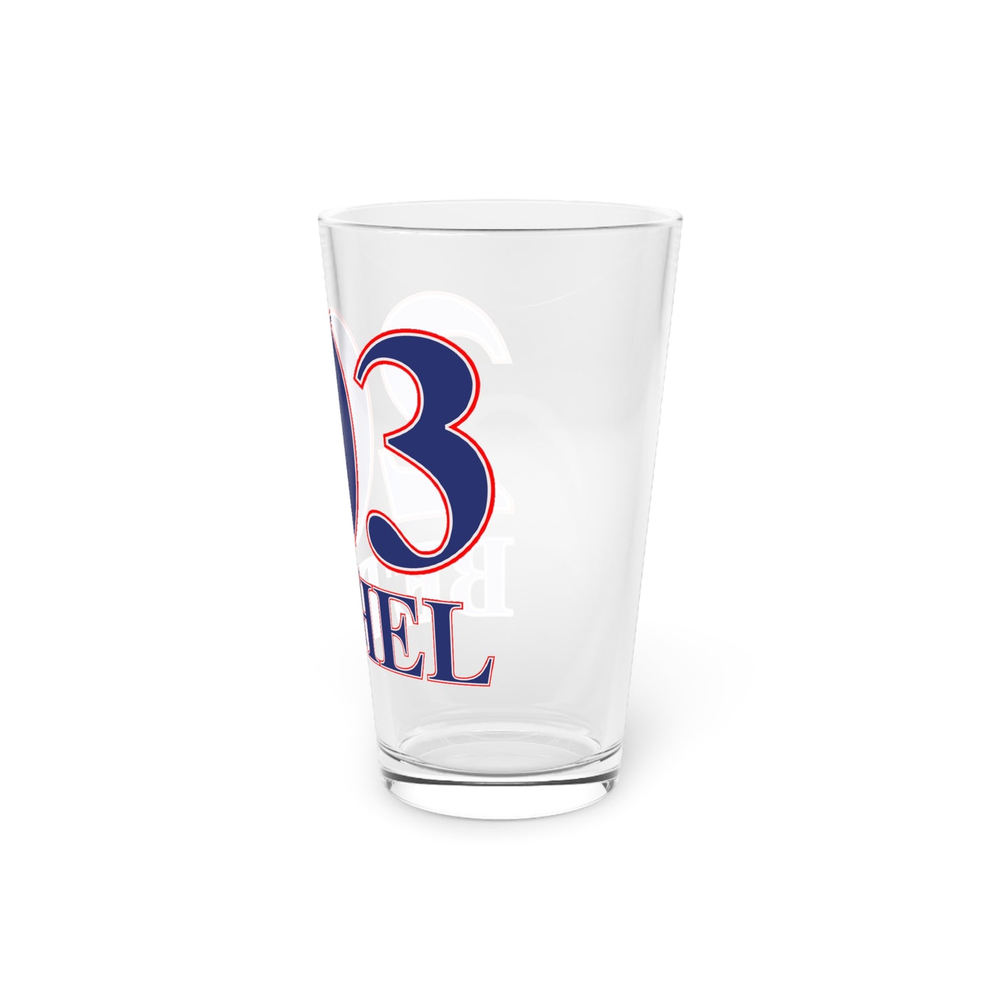 203 Bethel Trumbull Red, White & Blue Pint Glass, 16oz
