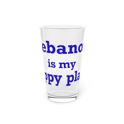 Lebanon is My Happy Place Pint Glass, 16oz