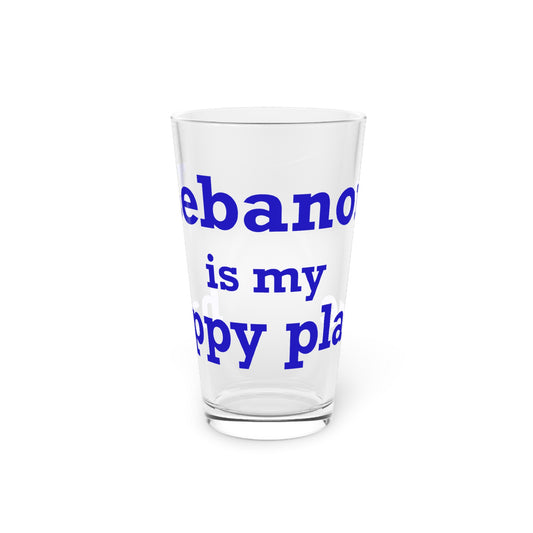 Lebanon is My Happy Place Pint Glass, 16oz
