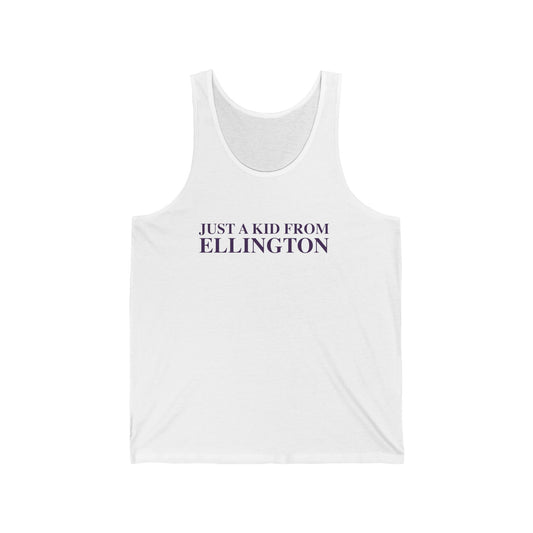 Just a kid from Ellington Unisex Jersey Tank Top