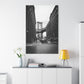 Manhattan Bridge Black and White Matte Canvas, Stretched, 1.25"