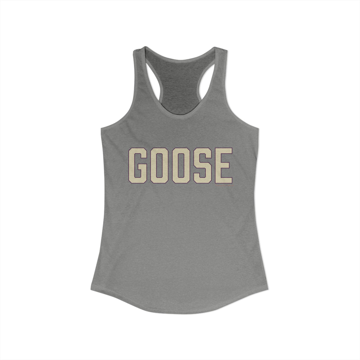 Goose Zip Code - Cream & Purple Women's Ideal Racerback Tank Top