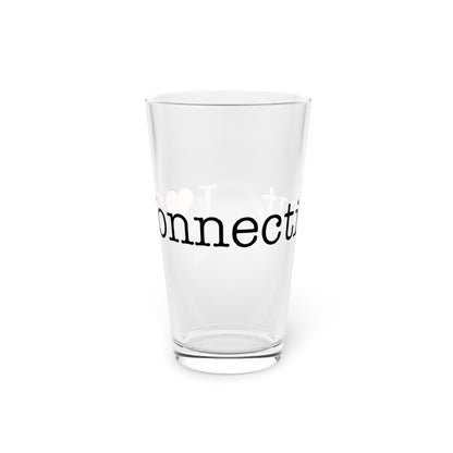 I Heart Connecticut Pint Glass, 16oz
