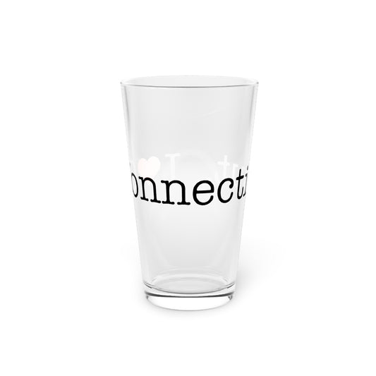 I Heart Connecticut Pint Glass, 16oz