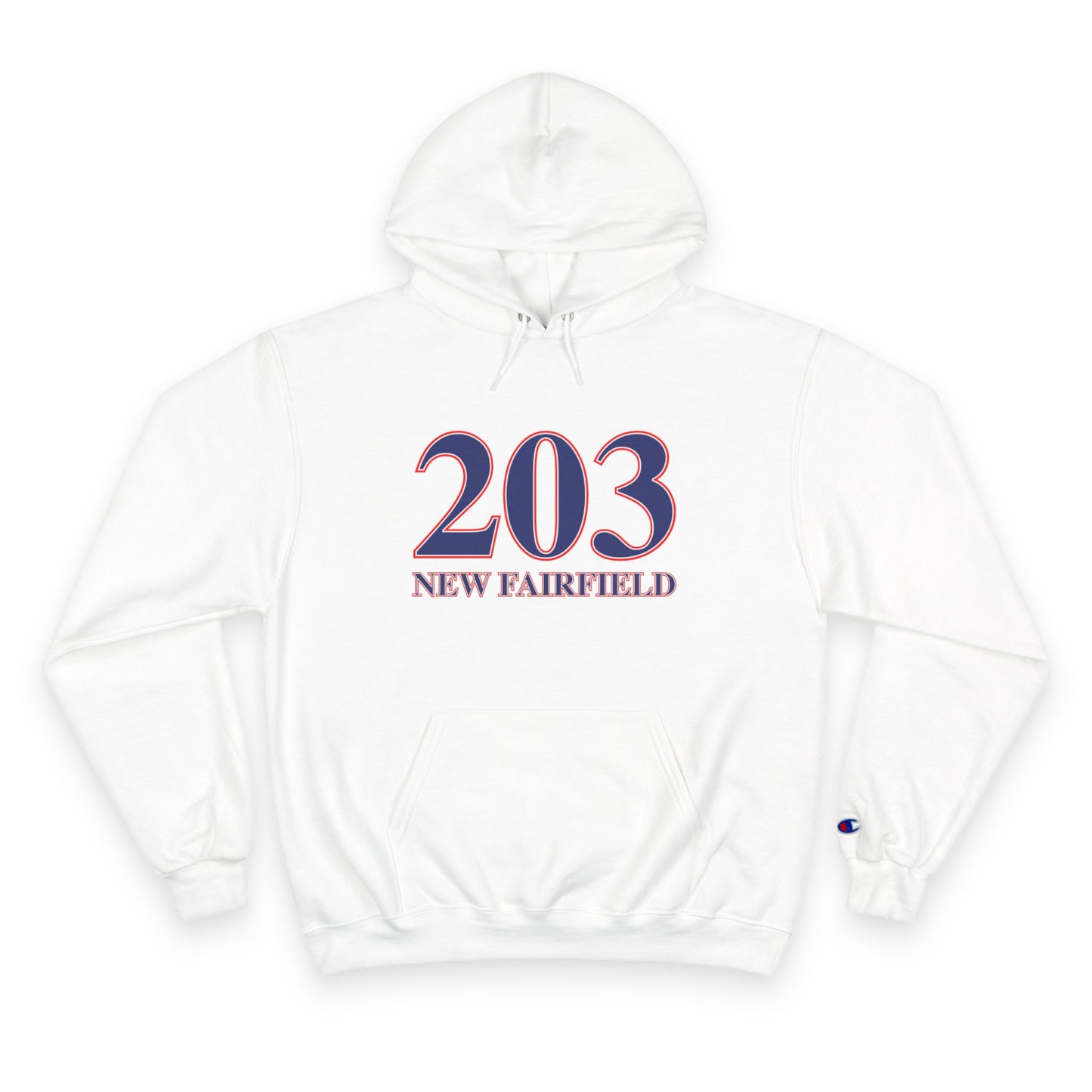 203 New Fairfield Red White & Blue Champion Hoodie