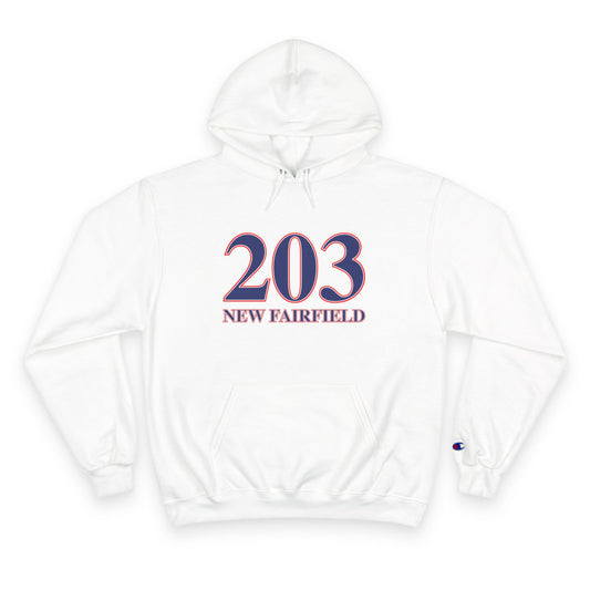 203 New Fairfield Red White & Blue Champion Hoodie