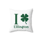 I Clover Ellington Spun Polyester Square Pillow