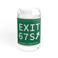 Vintage Exit 67S WCP Sign Sipper Glass, 16oz