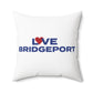 Love Bridgeport Spun Polyester Square Pillow