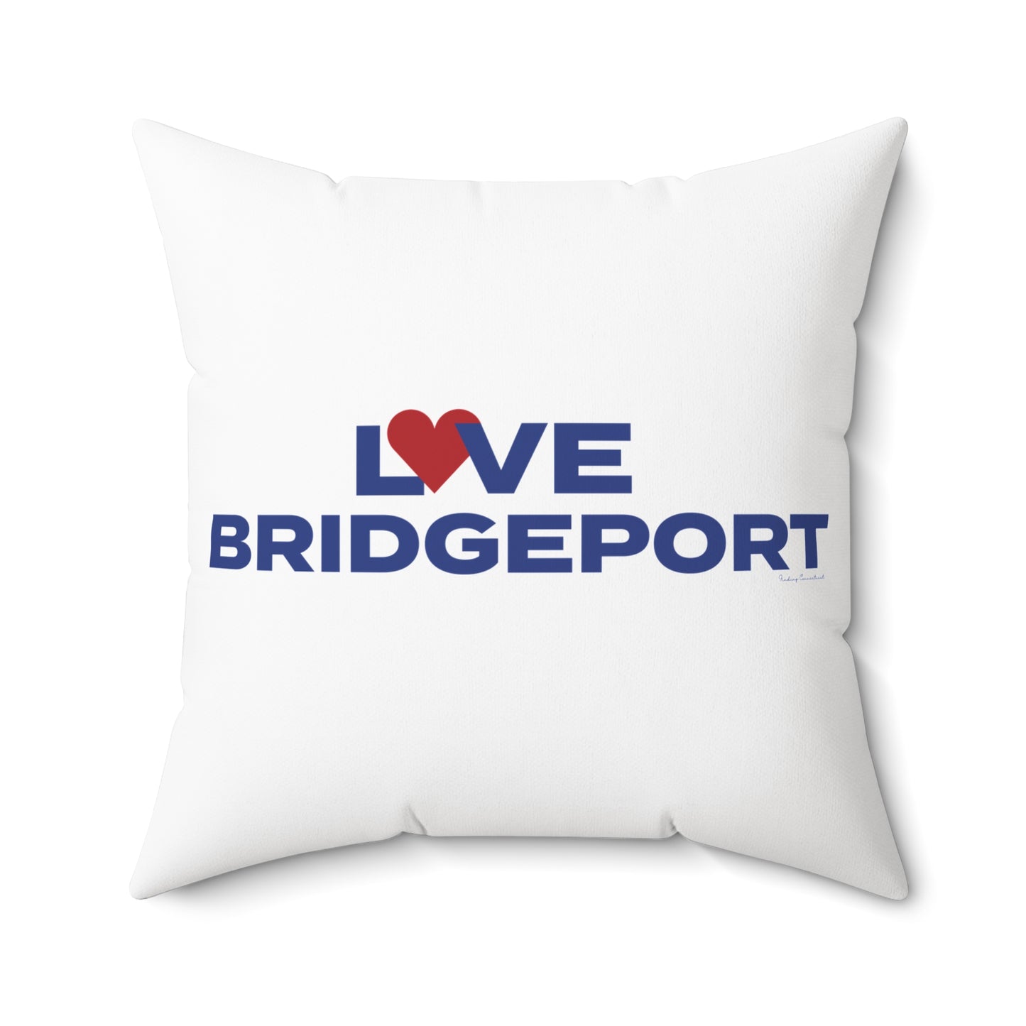 Love Bridgeport Spun Polyester Square Pillow