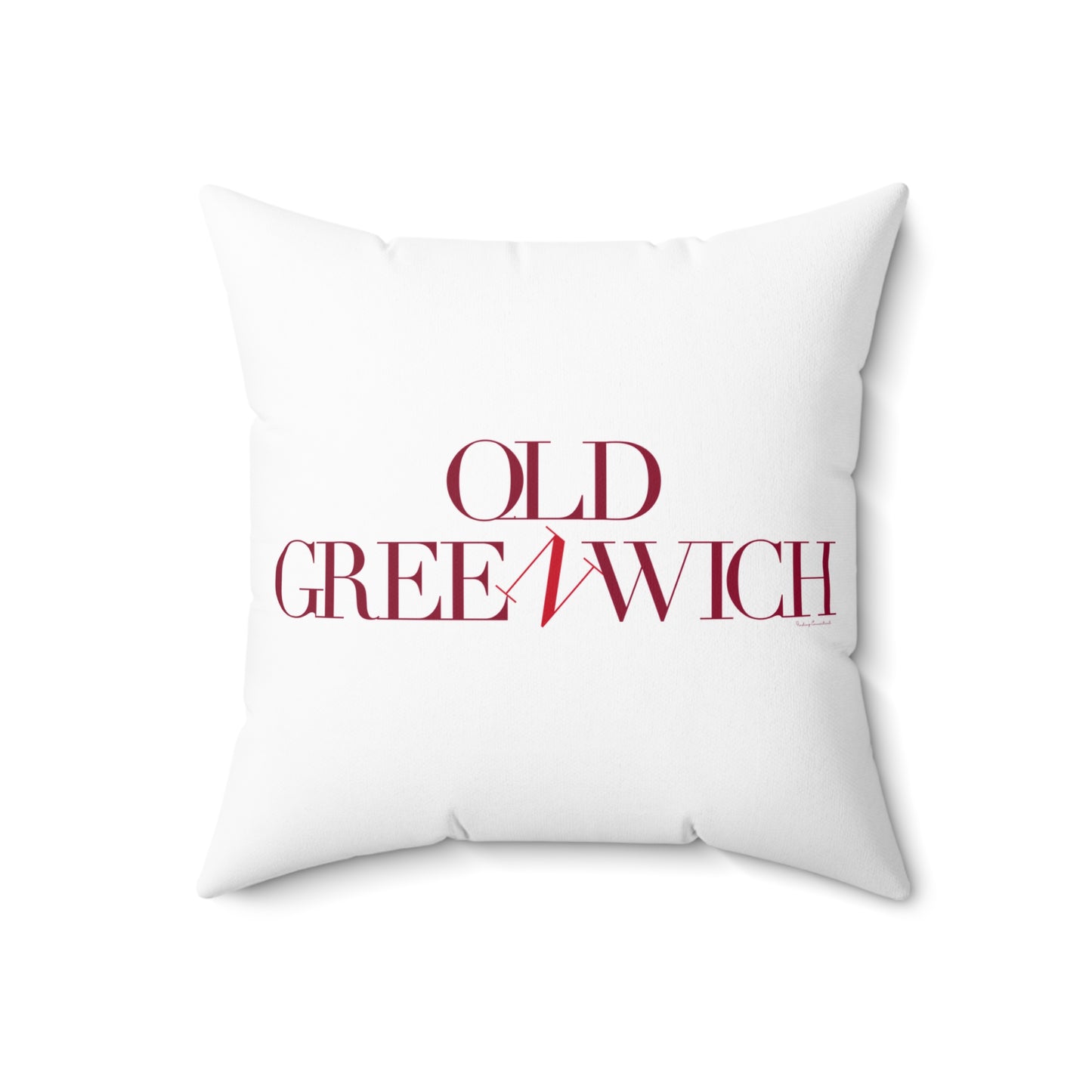 41 Tilt Old Greenwich Spun Polyester Square Pillow