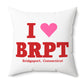 I Heart BRPT Spun Polyester Square Pillow