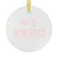 I Heart DNBY Glass Ornaments