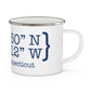 Newtown Coordinates Enamel Camping Mug