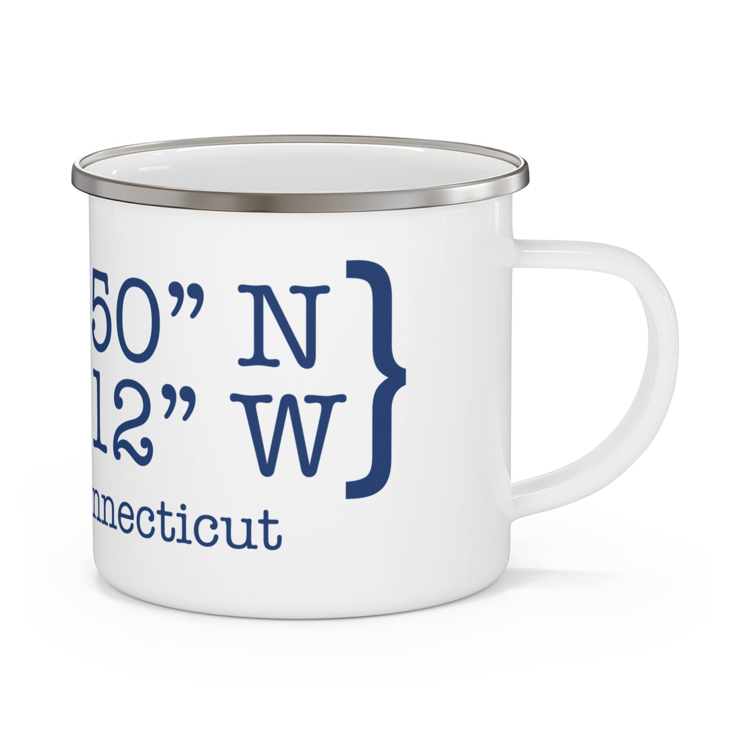 Newtown Coordinates Enamel Camping Mug