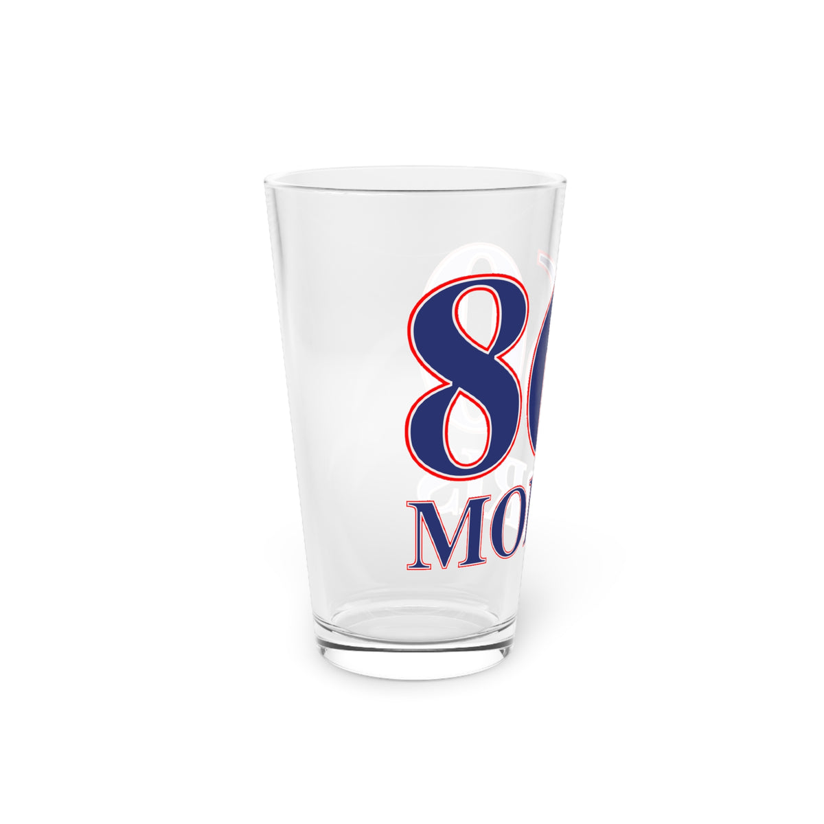 Morris Red, White & Blue Pint Glass, 16oz