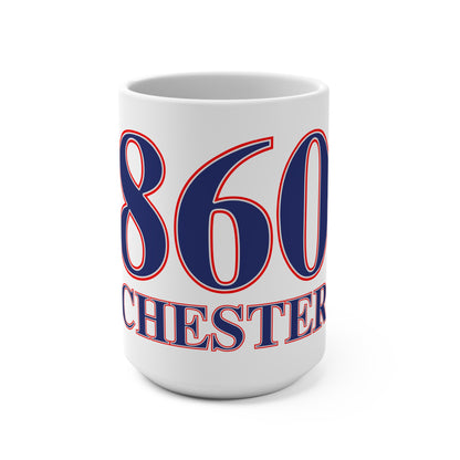860 Chester Red, White & Blue Mug 15oz